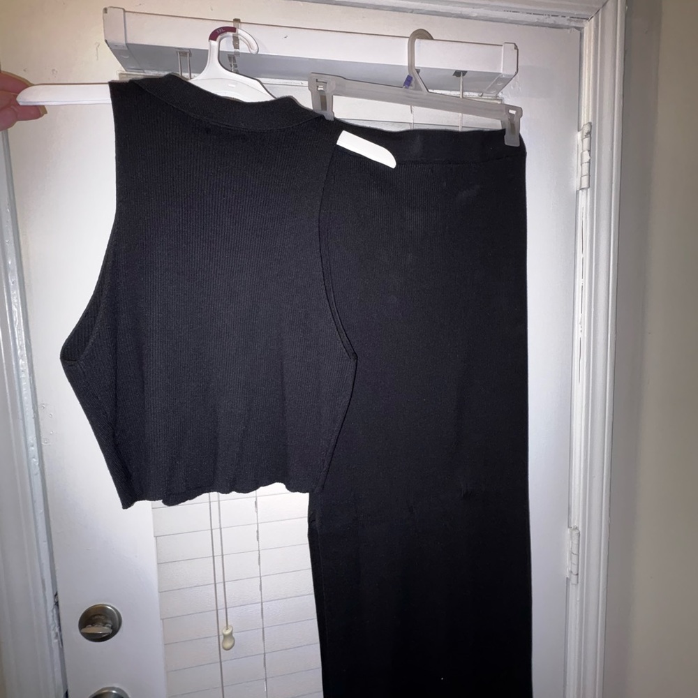 Fashion Nova Women’s Easy Going Black Pencil Skirt Ribbed 2 PC Set Size 3XL - Picture 13 of 13